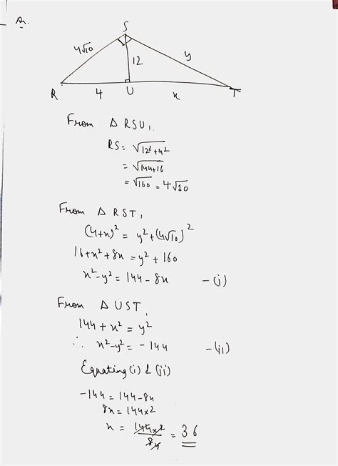 [solved] 4 Solve X And Y For The Diagram S Y 12 R 4 U X T X 6 Y 4v10 Course Hero