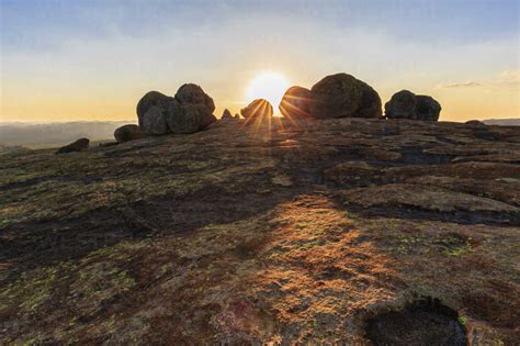 Africa Zimbabwe Matobo National Park Rock Formation With Tomb Of