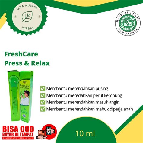 Jual Freshcare Roll On Press And Relax Minyak Angin Ml Shopee