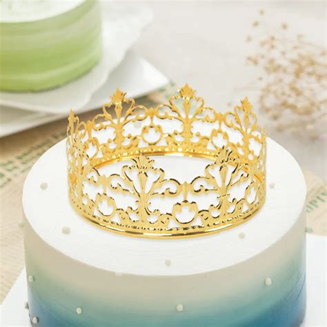 Metal Pearl Princess Crown Cake Topper Gold Crown Cake Topper Silver