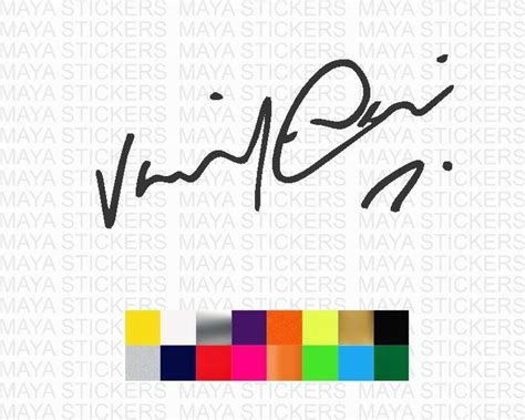 Virat kohli autograph sticker for bats, cars, bikes, laptops | Virat ...