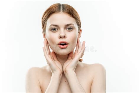 Woman With Naked Body Is Covered With Palm Leaf Exotic Stock Photo Image Of Exotic