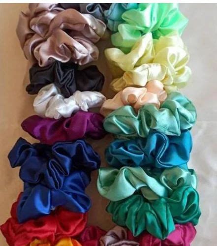 Beautiful Fashionable Exact Pure Silk Satin Excellent Scrunchies For