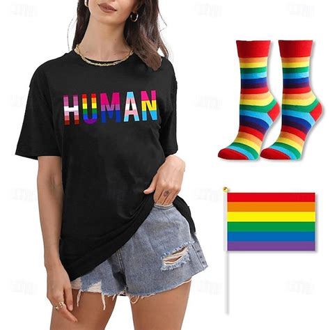 Lgbt Camiseta Lgbtq Camisas Del Orgullo Con 1 Par De Calcetines