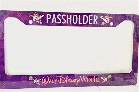 Figment Walt Disney World Annual Passholder License Plate Frame By Hummingbirdcustoms On Etsy