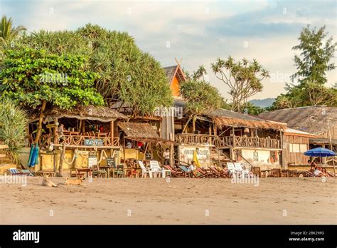 Beach Pubs At Klong Nin Beach Koh Lanta Island Thailand Stock Photo