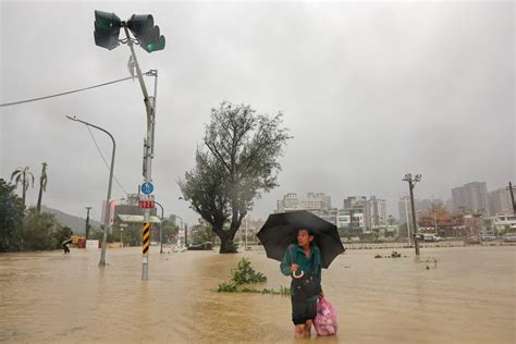 Southern Taiwan Faces Fierce Winds And Torrential Rain As Typhoon