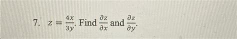 Solved Z X Y Find Delzdelx And Delzdely Chegg