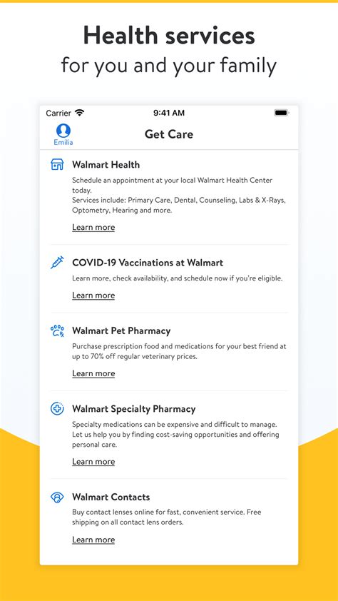 Walmart Wellness for iPhone - Download