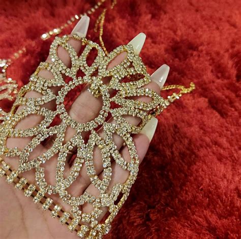 Golden Silver Chain Lingerie Set Etsy