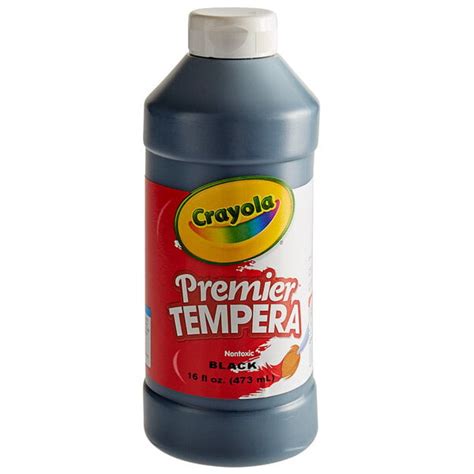 Crayola 54216051 Premier 16 Oz Black Tempera Paint