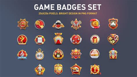 Artstation Game Badges Set Game Assets