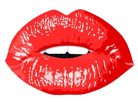 Red Kiss Lips Illustration Stock Illustration Illustration Of