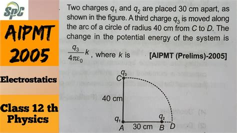 Two Charges Q1 And Q2 Are Placed 30 Cm Apart As Shown In The Figure A Third Charge Q3 Is Moved