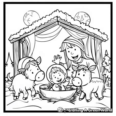 Christmas Story Coloring Pages Free And Printable