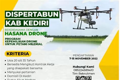 Dispertabun Kabupaten Kedir Dorong Petani Milenial Punya Drone