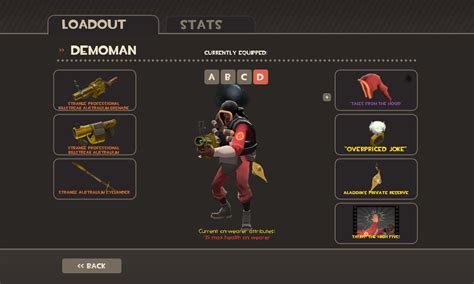 Steam Community Screenshot 1st Full Australium Set For Demoman All Gold Everything