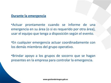 Conformacion De Brigadas Emergencia Ppt