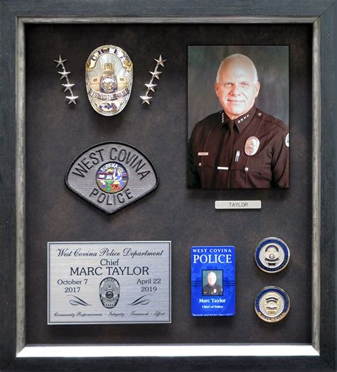 Badge Frame projects for the West Covina Police Department