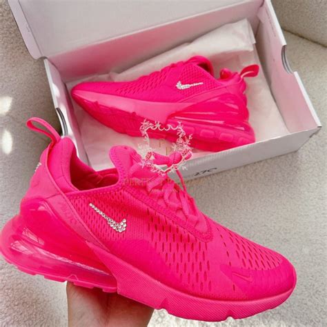 Customized Nike Air Max 270 In 2024 Pink Nike Shoes Neon Nike Shoes Red Wedding Shoes