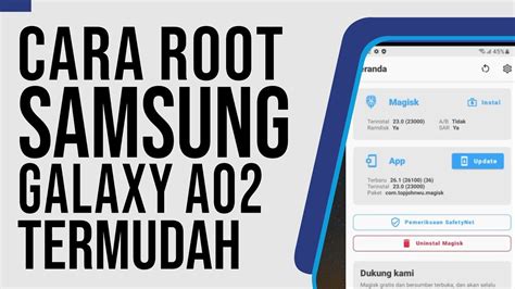 Cara Repair IMEI Samsung A02 Step 2 Root Auto Patch Firmware Samsung