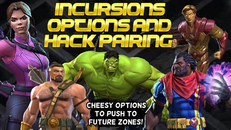 Best Incursions Champs And Options To Pair With Rare And Common Hacks Marvel Contest Of