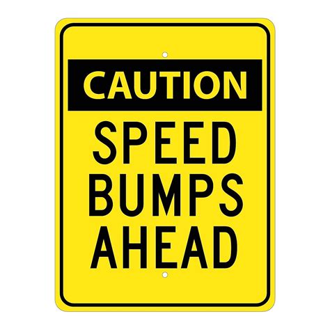 National Marker Reflective Caution Speed Bumps Ahead Warning Traffic