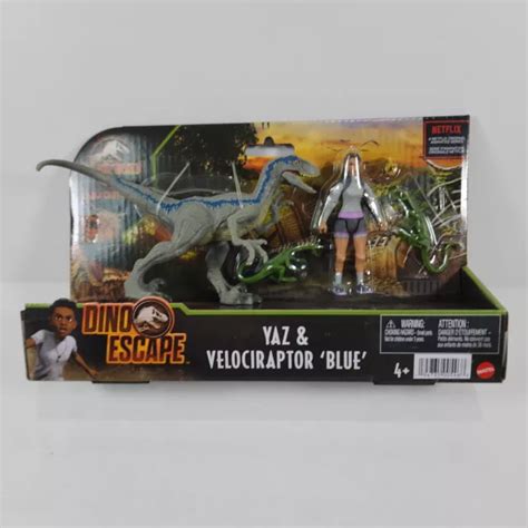 MATTEL JURASSIC WORLD Camp Cretaceous Dino Escape YAZ & VELOCIRAPTOR ...