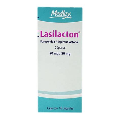 Lasilacton 20 mg 50 mg 16 cápsulas Walmart