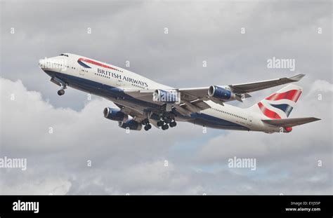 British Airways Boeing 747 G Bygc Taking Off From London Heathrow