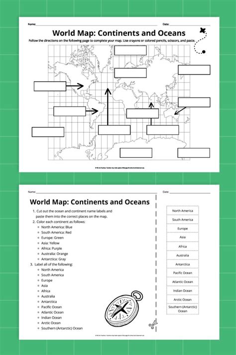 Free Printable Continents and Oceans Map Bundle – Consumers Advisory