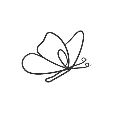 Premium Vector Butterfly Continuous Line Art Drawing