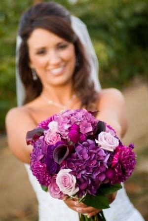 Purple wedding flowers ~ wedding flowers ideas