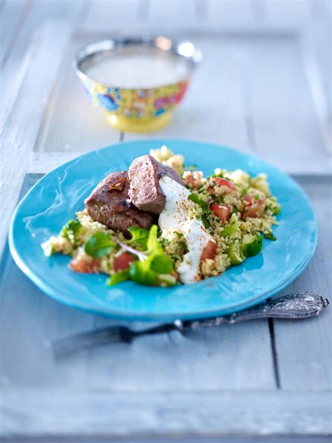 Lammlachse Zu Couscous Petersilien Salat Mit Minzjoghurt Rezept LECKER