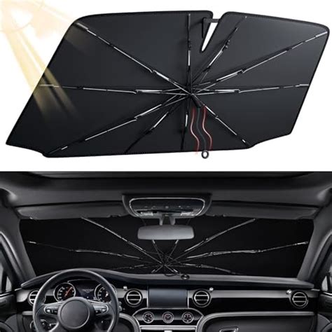 Amazon Upgraded Car Windshield Sun Shade Umbrella With Pull Cord