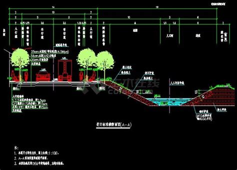 人工河道路标准横断面图道路及高速公路绿化设计图土木在线