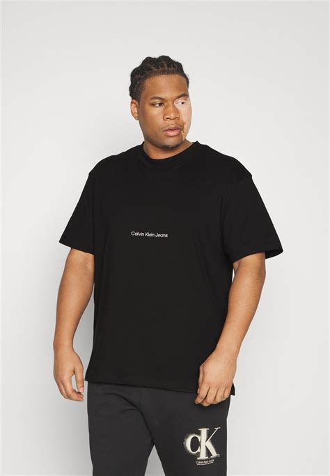 Calvin Klein Jeans Plus Institutional Tee T Shirt Basic Black Nero