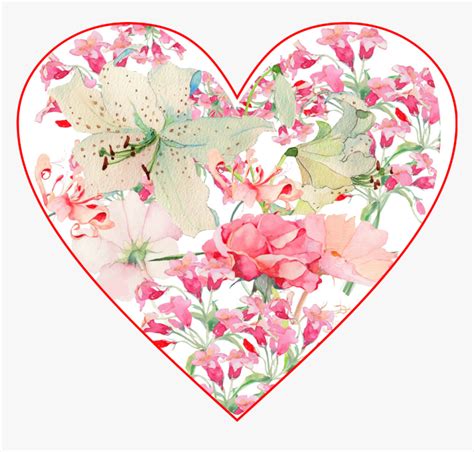 Heart Clipart Heart Flower Designs Heart Of Flowers Heart Of Clip Art