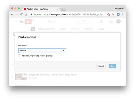 Control Sort Youtube Playlists Using These Settings From The Desktop