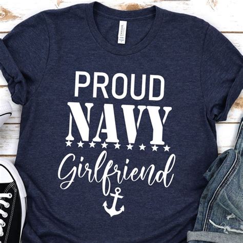 Navy Girlfriendproud Navy Girlfriend Shirtus Navy Etsy