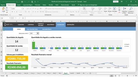 Planilha De Controle De Aluguel De Im Veis Em Excel Planilhas Prontas