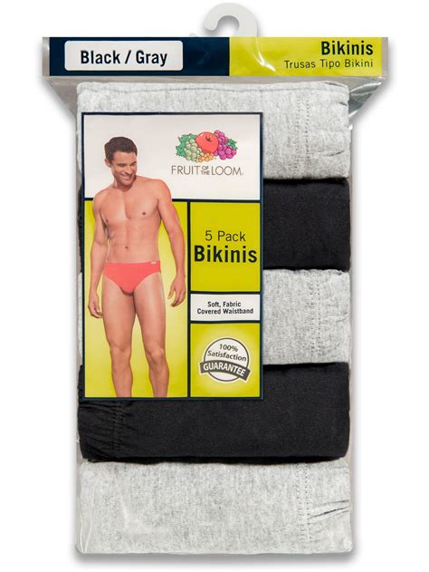 Clothing Fruit Of The Loom Mens Bikini Briefs Pack Of 5 Clothing Shoes