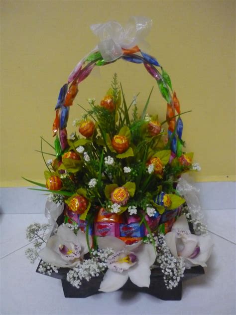 Gubahan Hantaran JS Creation Gubahan Gula Gula Bakul Bunga 17