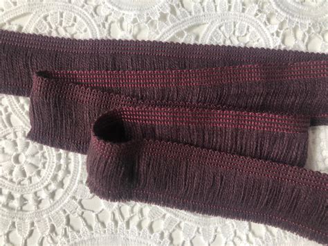 Plum Brush Fringe Tassels Textile Cut Pillow Trimming Piping