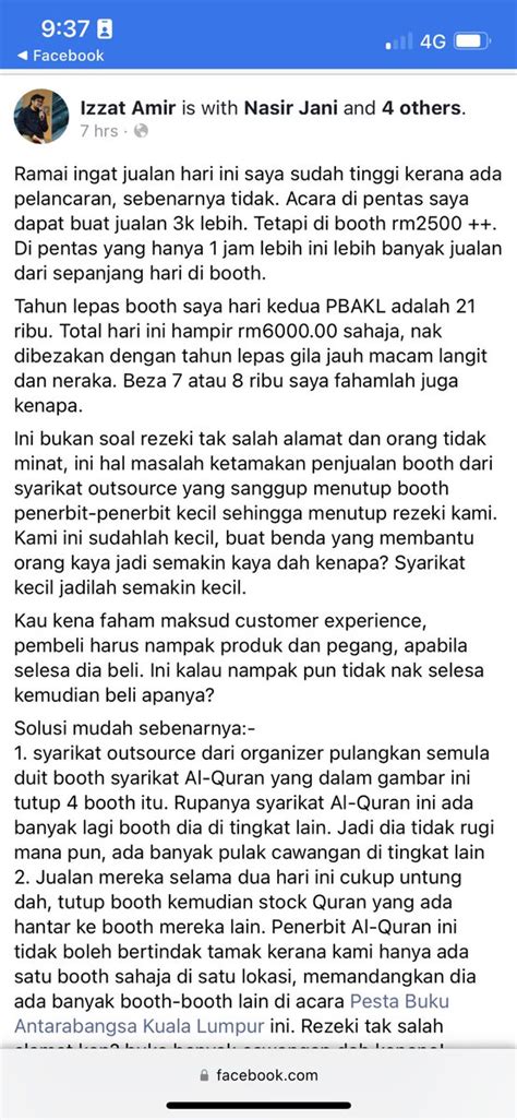 Kak L On Twitter Terbaca Keluhan Rakan2 Pempamer Di KLIBF Ttg Sikap