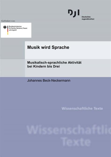 Musik Wird Sprache Deutsches Jugendinstitut E V