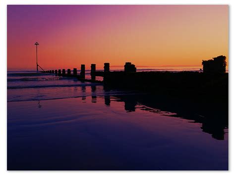 Free Images : beach, sea, horizon, sun, sunrise, sunset, skyline, morning, purple, dawn, pier ...