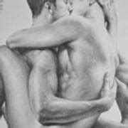 Original Drawing Sketch Charcoal Male Nude Gay Interest Man Art Pencil