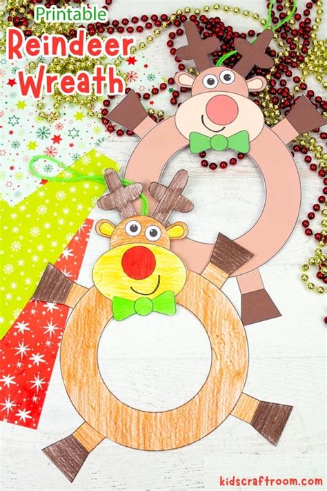 Reindeer Wreath Craft - Kids Craft Room