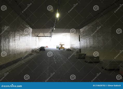 Road Tunnel Construction on a Highway Stock Photo - Image of road ...